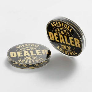 Acesfull Dealer Button - Black, Set of 5