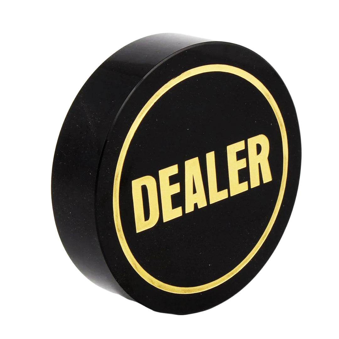 Acrylic Gaming Dealer Button - Black, Set of 5 - Thai Aces