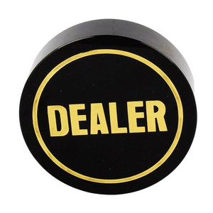 Acrylic Gaming Dealer Button - Black, Set of 5 - Thai Aces