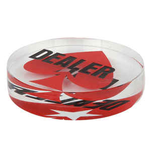 Acrylic Gaming Dealer Button - Crystal, Set of 5 - Thai Aces