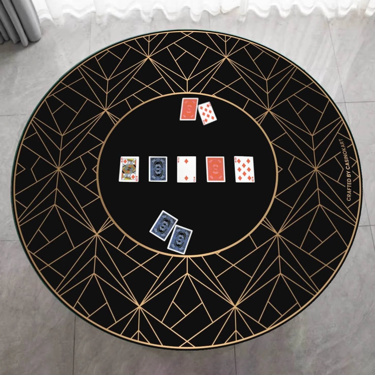 Astra Series Poker Table Mat - Round, 5x5ft - Thai Aces
