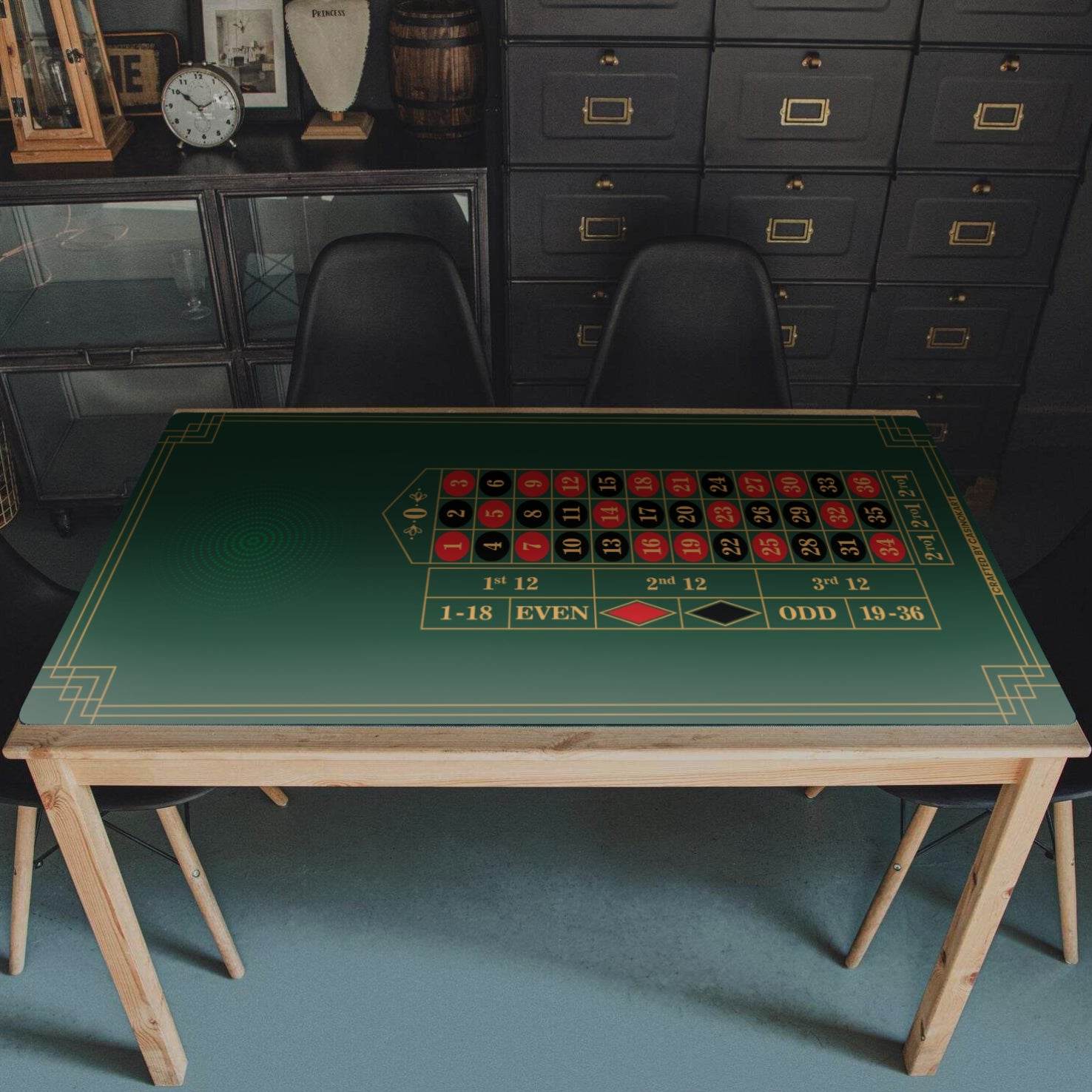 Bet Vault Roulette Table Mat - Rectangle, 6x3ft - Thai Aces