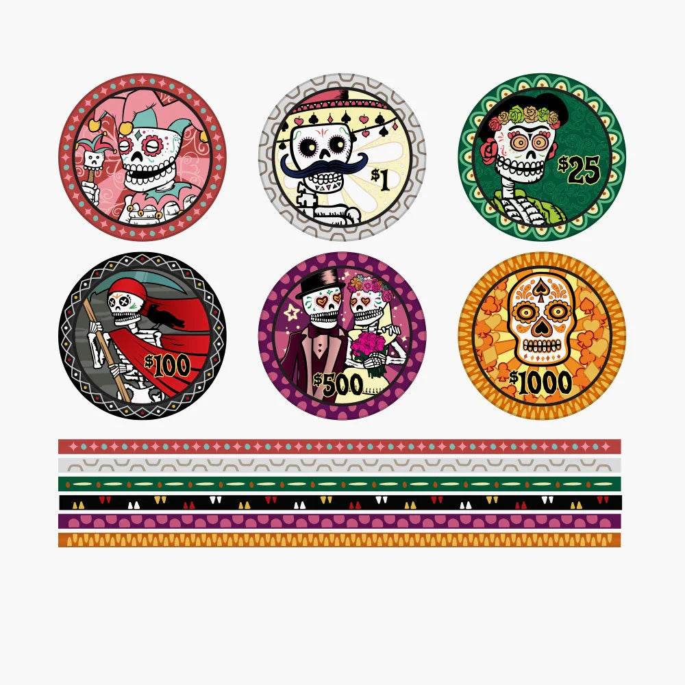 Customisable Poker Chips- Ceramic, 40/43/45/50mm - Thai Aces