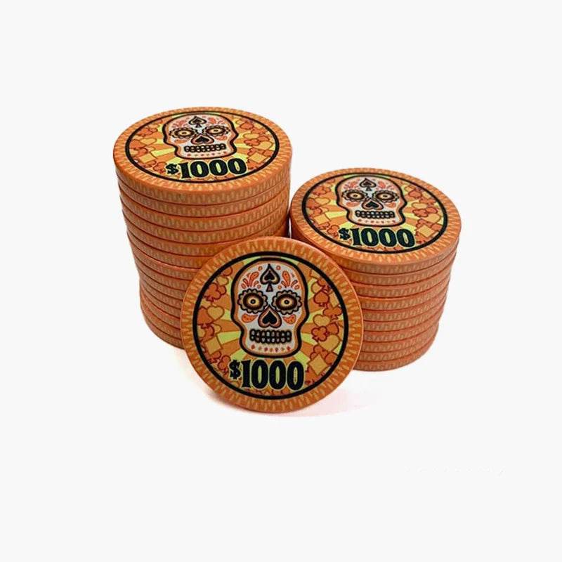 Customisable Poker Chips- Ceramic, 40/43/45/50mm - Thai Aces
