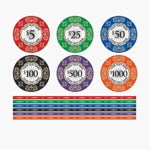 Customisable Poker Chips- Ceramic, 40/43/45/50mm - Thai Aces