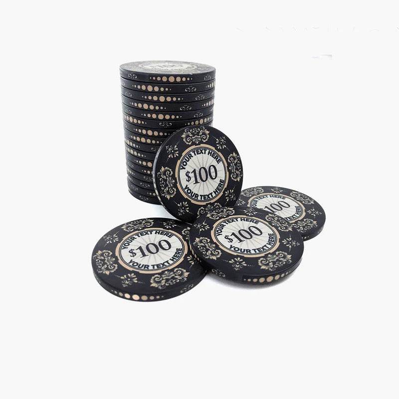 Customisable Poker Chips- Ceramic, 40/43/45/50mm - Thai Aces