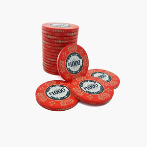 Customisable Poker Chips- Ceramic, 40/43/45/50mm - Thai Aces
