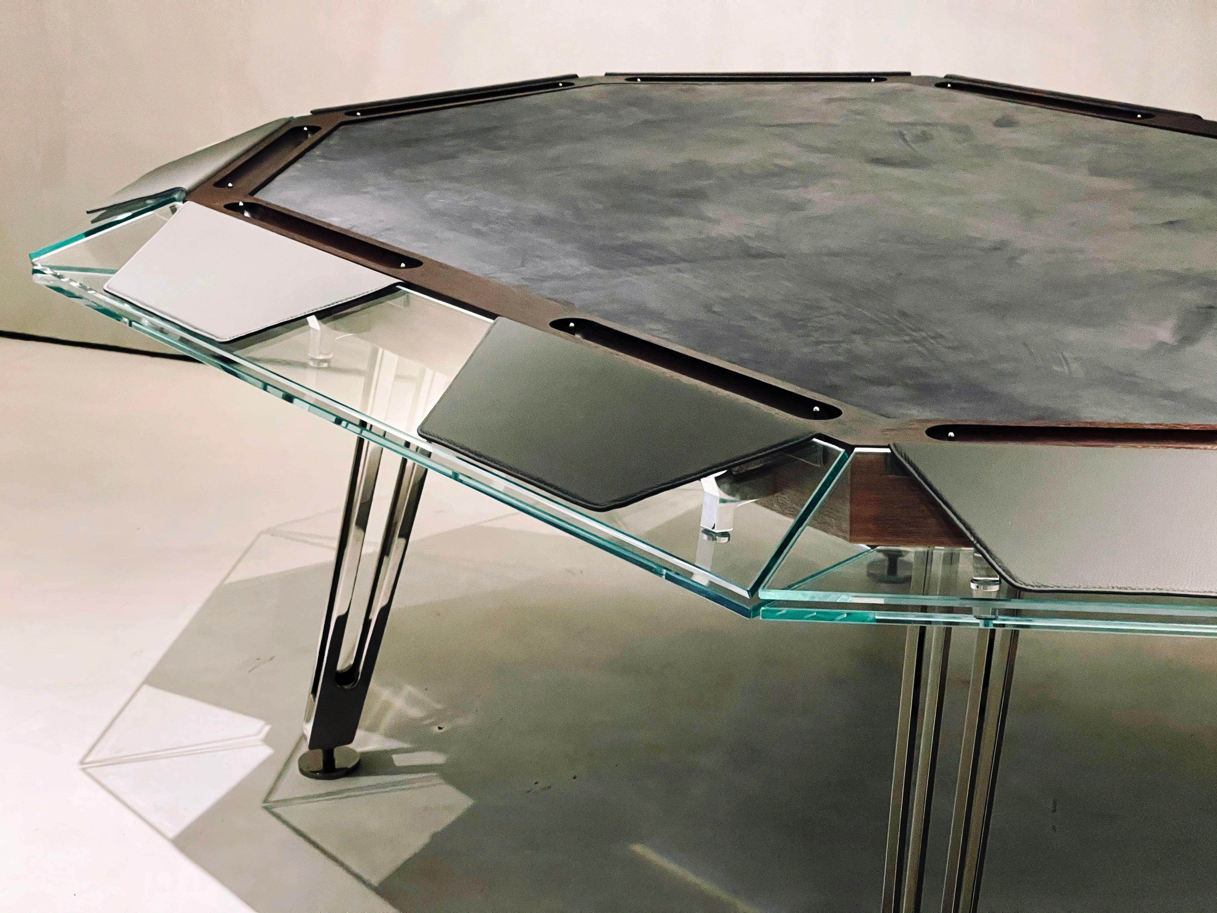 Cronus Glass Poker Table - Thai Aces