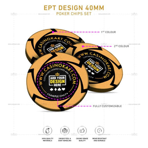Customisable Poker Chips - EPT, Clay, 40mm, 14g - Thai Aces