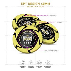 Customisable Poker Chips - EPT, Clay, 40mm, 14g - Thai Aces