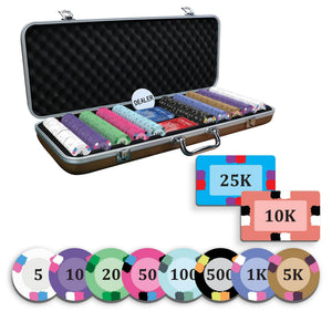 Evy Poker Chipset - 300/500 Pcs, 10/20 Plaques, Ceramic, 40mm, 10g - Thai Aces