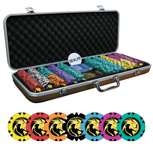 Fearless Lion Poker Chipset Without Denomination - GR, 300/500 Pcs, Clay, 40mm, 14g - Thai Aces