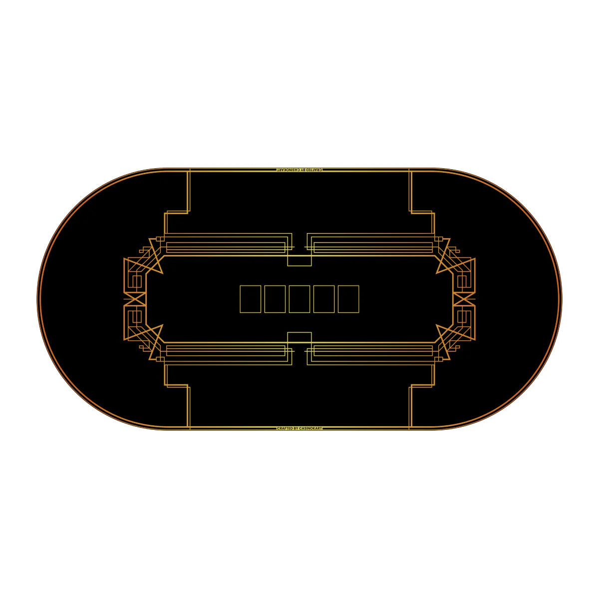 Gambit Poker Mat - Oval, 6x3ft