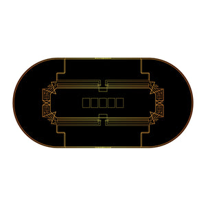 Gambit Poker Mat - Oval, 6x3ft