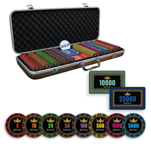 Golden Jade Poker Chipset - 300/500 Pcs, 10/20 Plaques, Ceramic, 40mm, 10g - Thai Aces