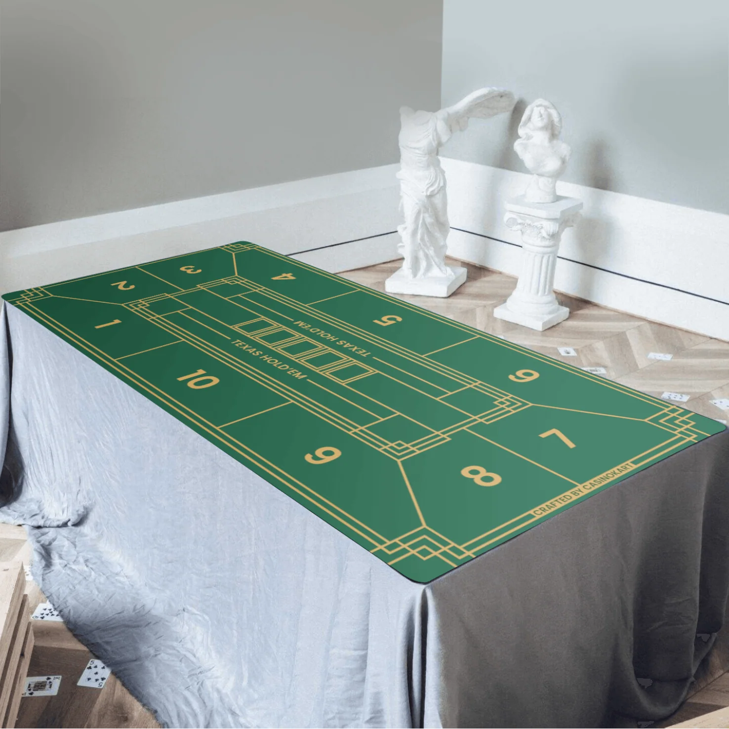 Gripper Series Poker Table Mat - Rectangle, 6x3ft - Thai Aces