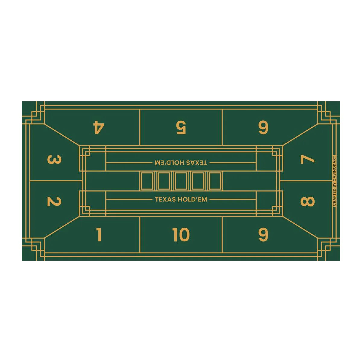 Gripper Series Poker Table Mat - Rectangle, 6x3ft - Thai Aces