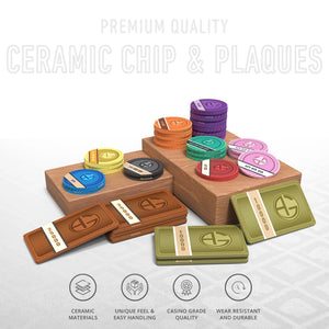 Helix Poker Chipset - 300/500 Pcs, 10/20 Plaques, Ceramic, 40mm, 10g - Thai Aces