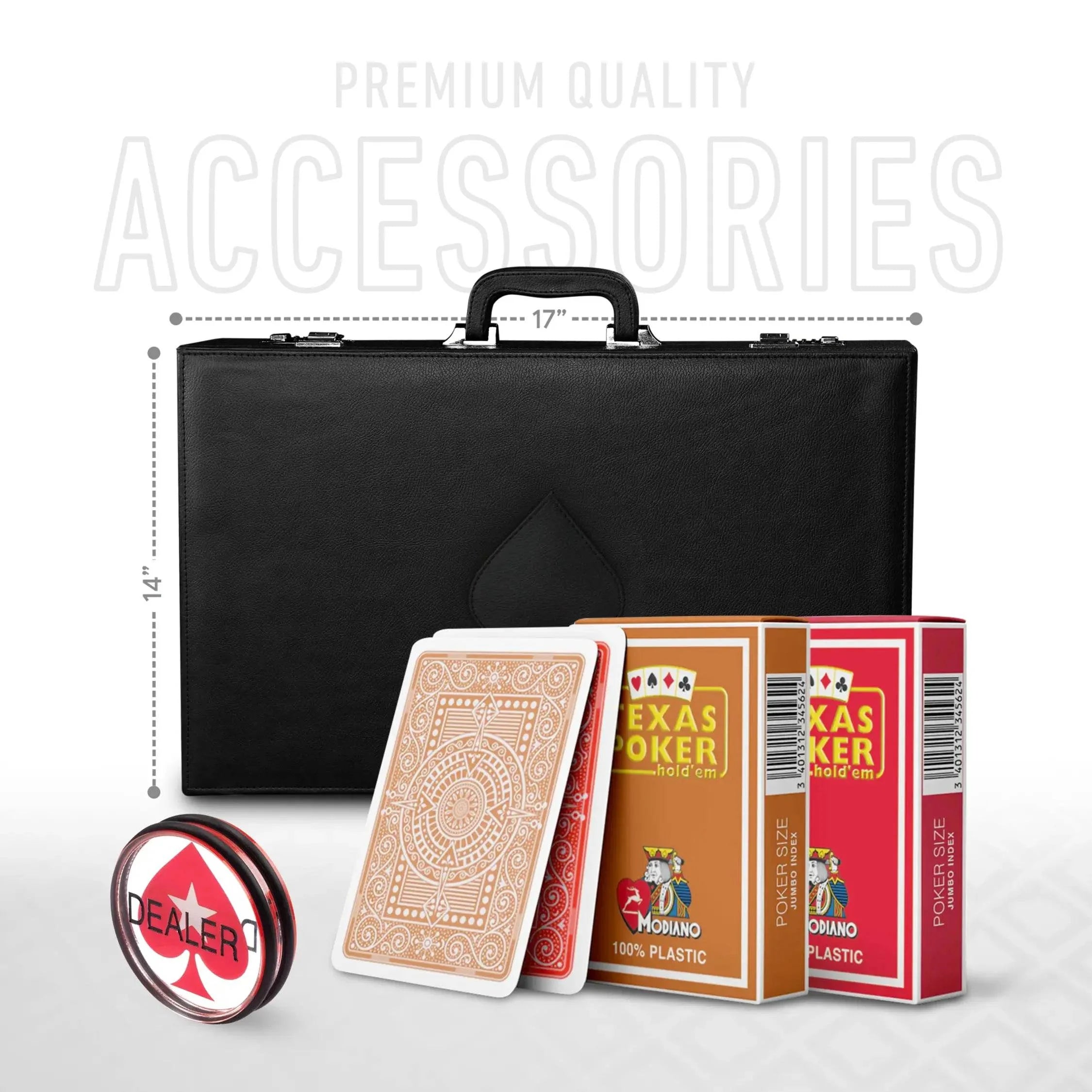Modiano Poker Chipset - TN, 500/800/1000 Pcs, 30/50/80 Plaques, Clay, 45mm, 18g - Thai Aces