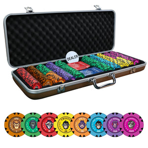 NFT Monkey Poker Chipset - GR, 300/500 Pcs, Clay, 40mm, 14g - Thai Aces