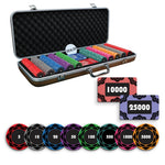 Petaluxe Poker Chipset - 300/500 Pcs, 10/20 Plaques, Ceramic, 40mm, 10g - Thai Aces
