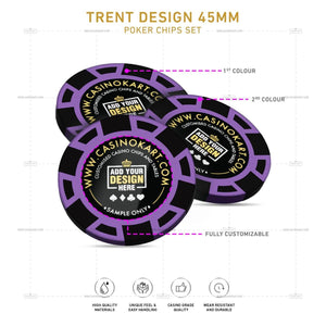 Customisable Poker Chips - Trent, Clay, 45mm, 18g - Thai Aces
