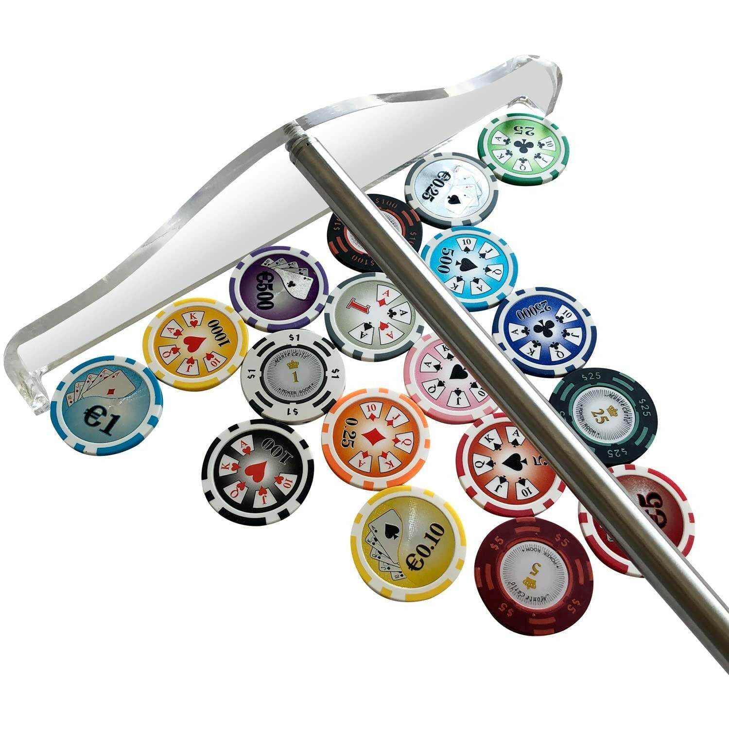 Telescopic Gaming Chip Harrow Collector Stick - Thai Aces