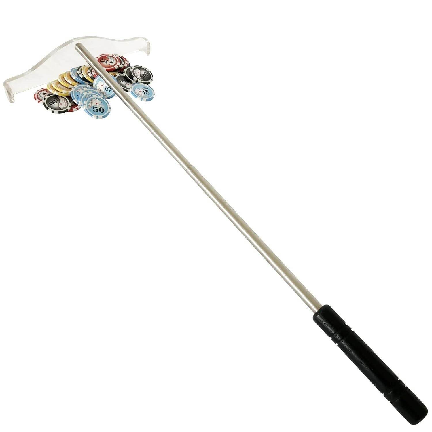Telescopic Gaming Chip Harrow Collector Stick - Thai Aces