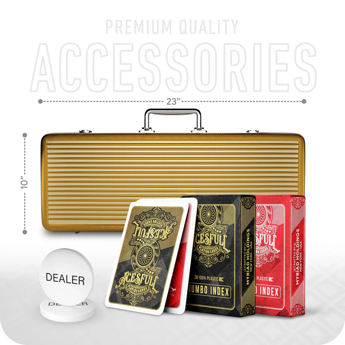 Aureate Galaxy Poker Chipset Without Denomination - GR, 300/500 Pcs, Clay, 40mm, 14g