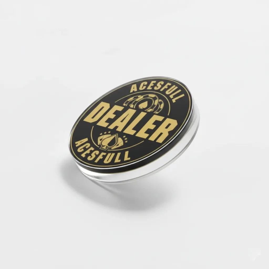 Acesfull Dealer Button - Black, Set of 5