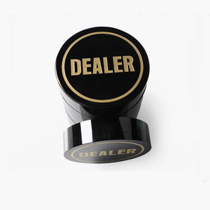 Acrylic Gaming Dealer Button - Black, Set of 5 - Thai Aces