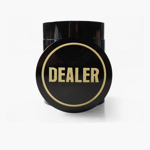 Acrylic Gaming Dealer Button - Black, Set of 5 - Thai Aces