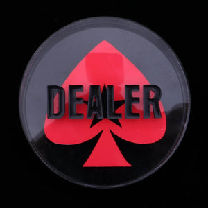 Acrylic Gaming Dealer Button - Crystal, Set of 5 - Thai Aces