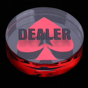 Acrylic Gaming Dealer Button - Crystal, Set of 5 - Thai Aces