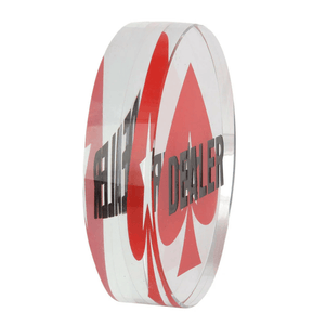 Acrylic Gaming Dealer Button - Crystal, Set of 5 - Thai Aces