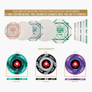 Customisable Poker Chips- Ceramic, 40/43/45/50mm - Thai Aces