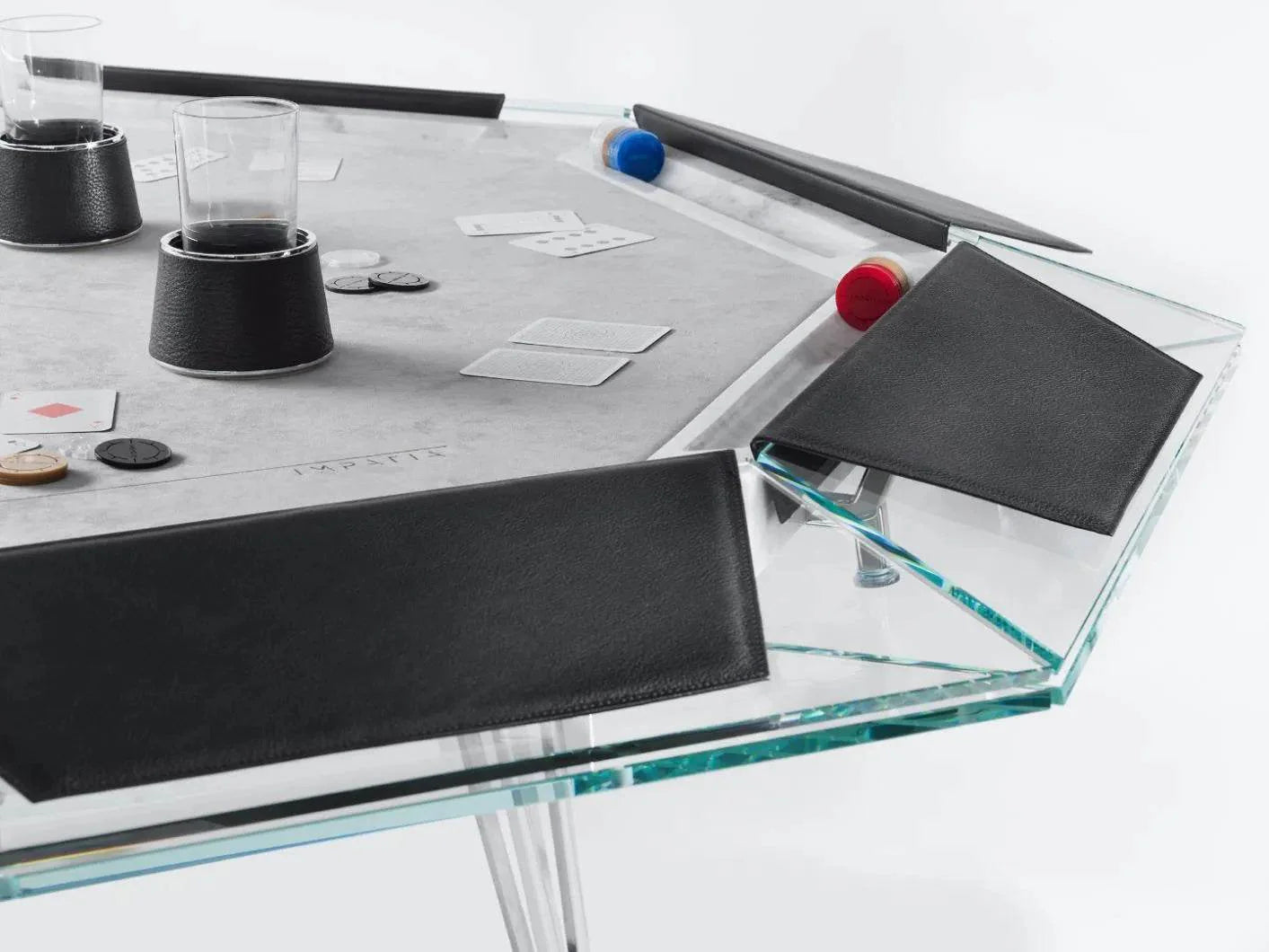 Cronus Glass Poker Table - Thai Aces