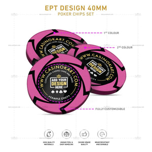 Customisable Poker Chips - EPT, Clay, 40mm, 14g - Thai Aces