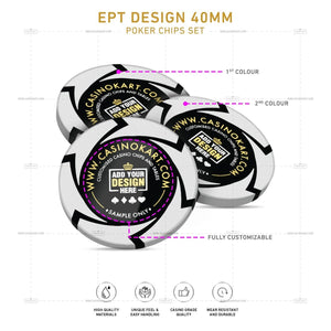 Customisable Poker Chips - EPT, Clay, 40mm, 14g - Thai Aces