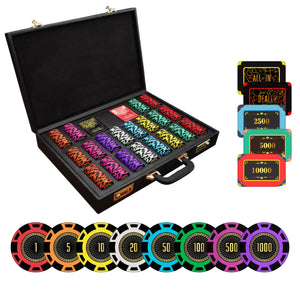 Emperial Poker Chipset - TN, 300/500/800/1000 Pcs, 10/30/50/80 Plaques, Clay, 45mm, 18g
