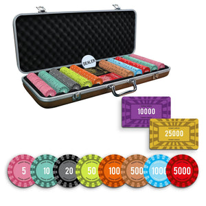 Eterna Poker Chipset - 300/500 Pcs, 10/20 Plaques, Ceramic, 40mm, 10g - Thai Aces