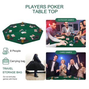 Folding Poker Tabletop - Octagonal, 4x4ft - Thai Aces