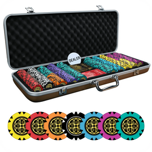 Gold Rush Poker Chipset Without Denomination - GR, 300/500 Pcs, Clay, 40mm, 14g - Thai Aces