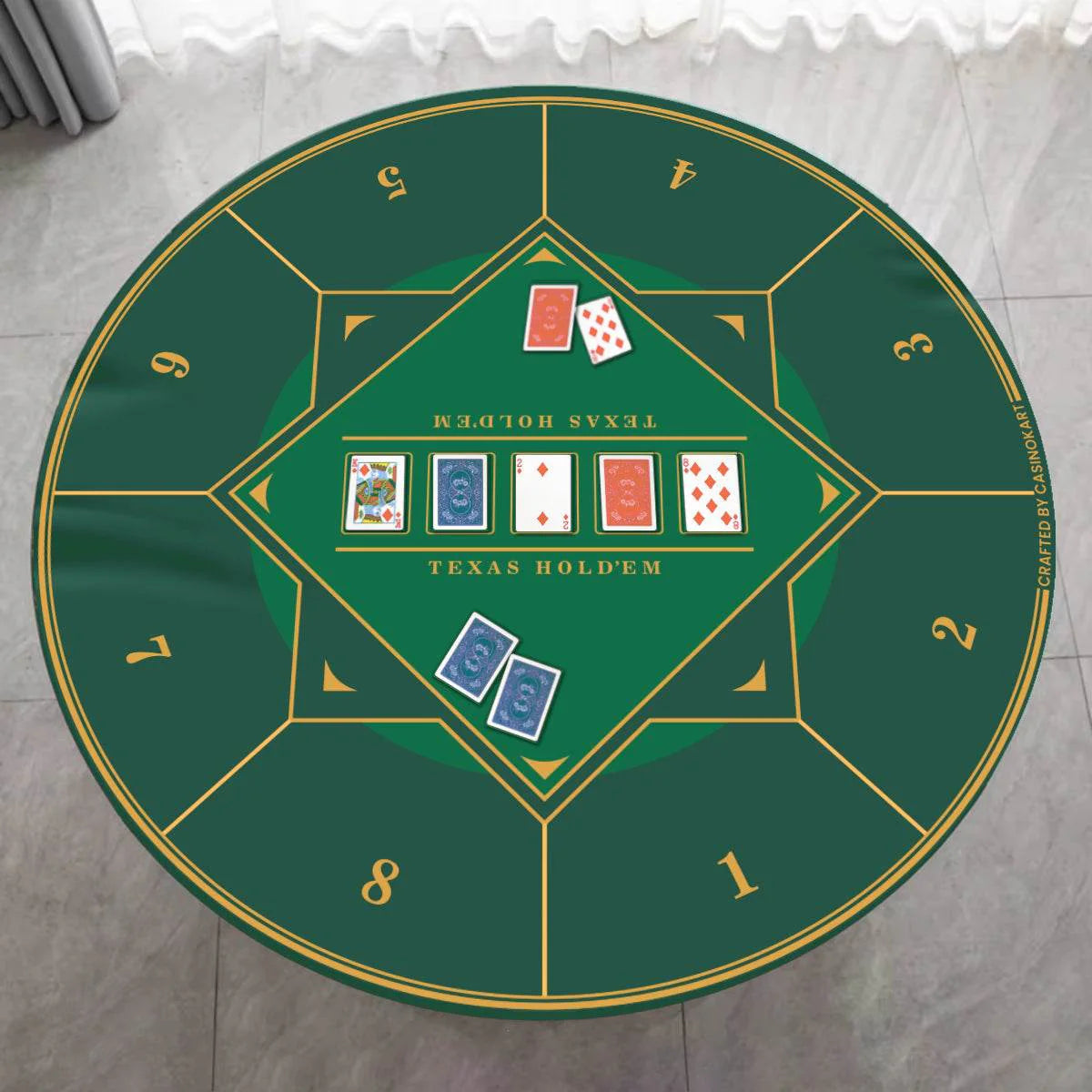 Gripper Series Poker Table Mat - Round, 4x4ft - Thai Aces