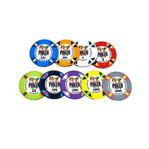 King of The River Poker Chipset - 300/500 Pcs, Ceramic, 40mm, 10g - Thai Aces
