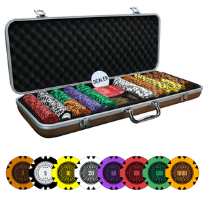Nashville Series Poker Chipset - GR, 300/500 Pcs, Clay, 40mm, 14g - Thai Aces