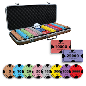 Pebbles Poker Chipset - 300/500 Pcs, 10/20 Plaques, Ceramic, 40mm, 10g - Thai Aces