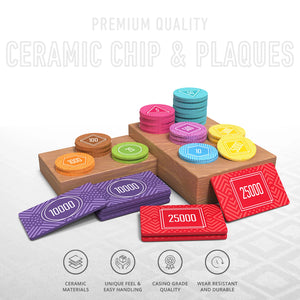 Vortex Poker Chipset - 300/500 Pcs, 10/20 Plaques, Ceramic, 40/45/50mm, 10/14/17g