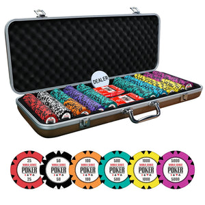 WSOP Series Poker Chipset - GR, 300/500 Pcs, Clay, 40mm, 14g - Thai Aces